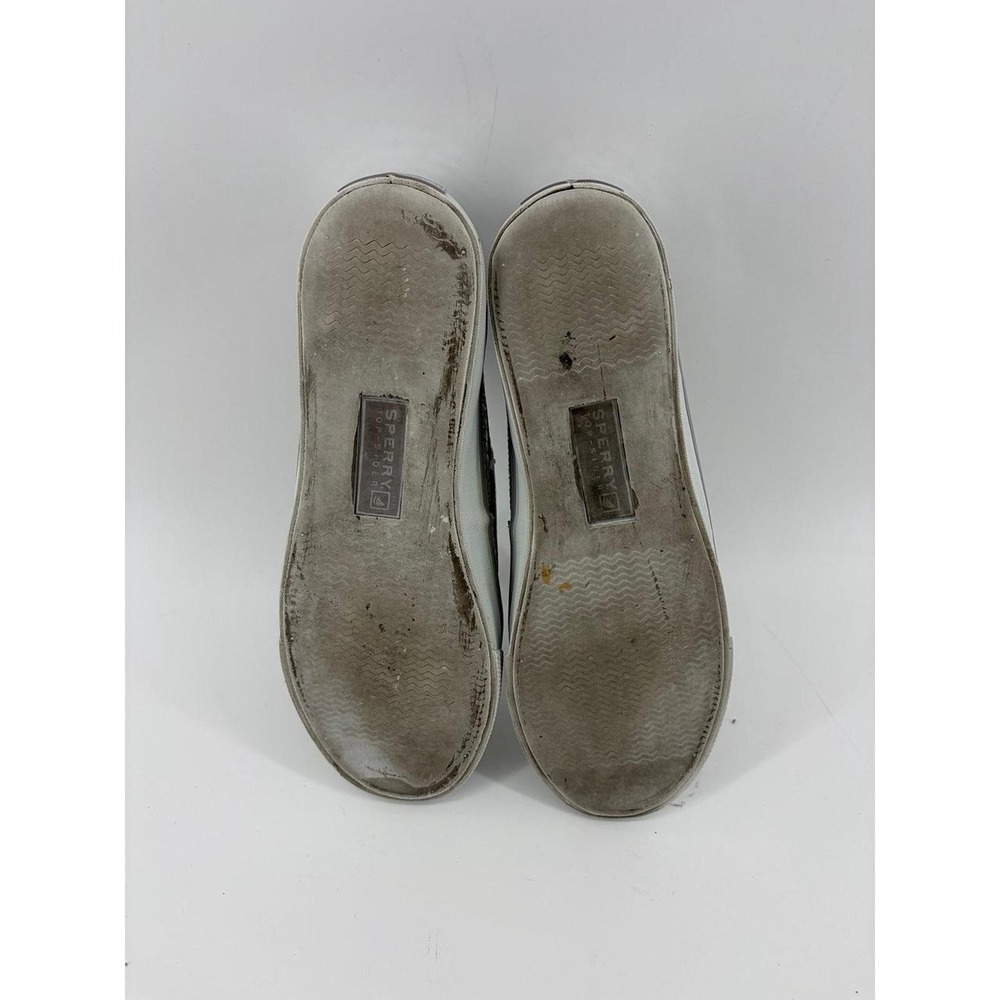 Sperry Top Sider Silver Leather Sequin Slip-On, Women's Size 6.5 - Picture 7 of 8